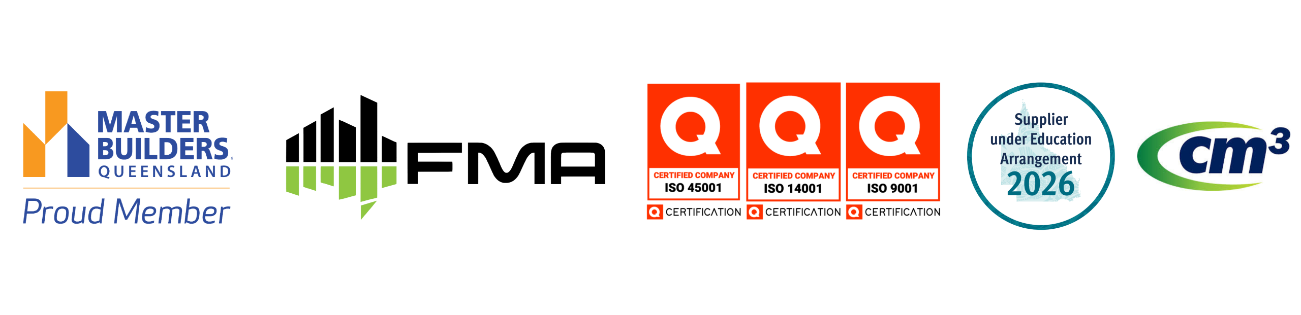 Logos banner for CMBM website - building services pages